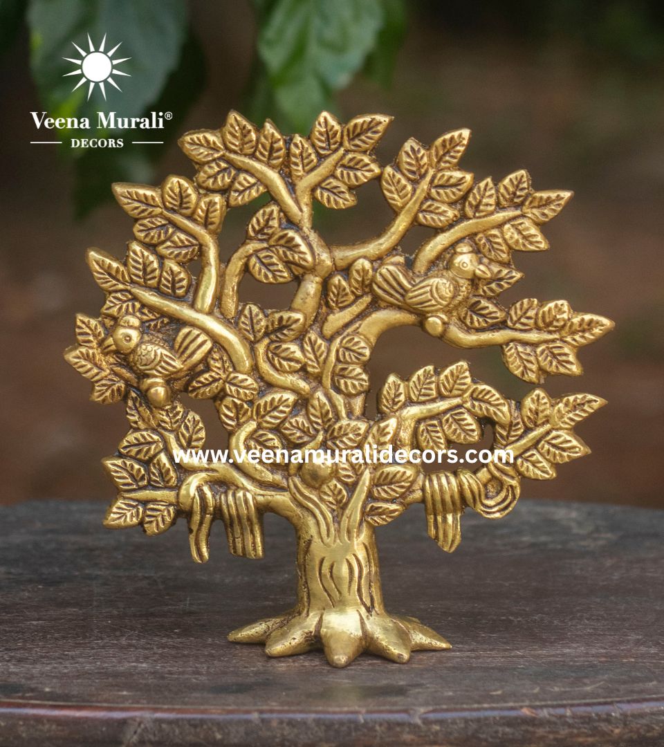 Tree 6 Inch Brass Table Decor | Handcrafted Brass Home Accent